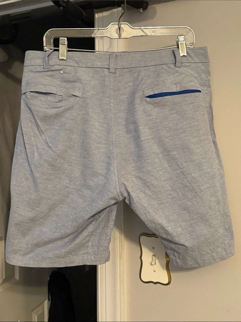 lululemon athletica Men's Light Heather Blue Hybrid Shorts